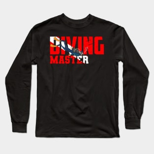 Scuba Diving Dive Master Tshirt Vintage Dive Lover Gifts Long Sleeve T-Shirt